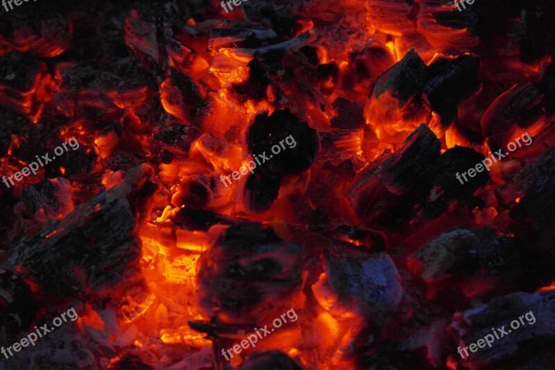 Coal Fever Fire Burns Coals