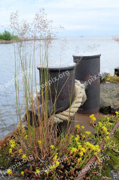 Pier Cleats Marina Water Port