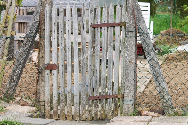 Garden Door Allotment Garden Nature Fenced