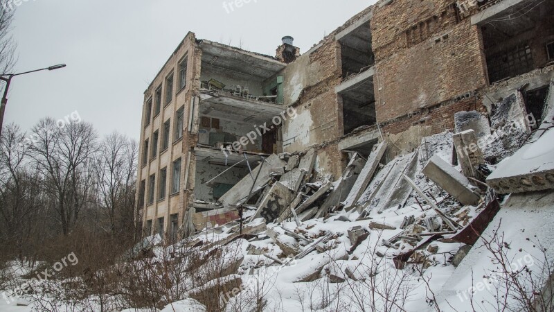 Ruin School Building Demolition Pripyat