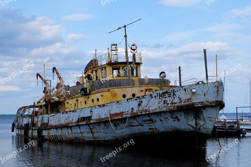 Ship Rust Corrosion Antiquity Boat