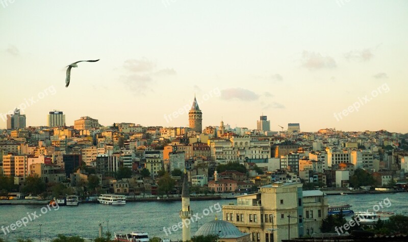 Istanbul Marine See Clouds Turkey