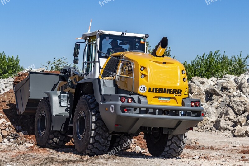 Construction Machine Earthmoving Wheel Loader Site Free Photos