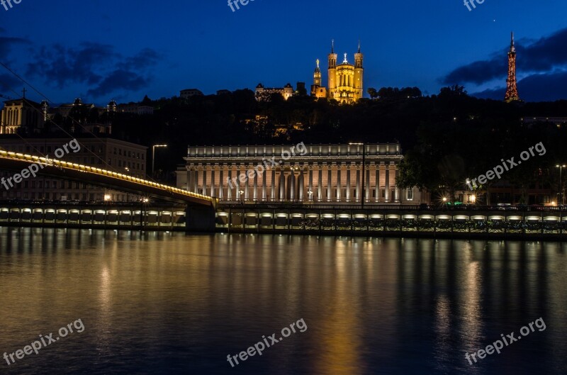 Basilica Fourvière Lyon France Saône