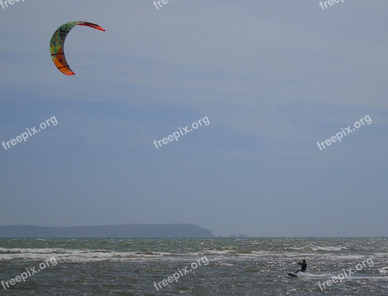 Kite Surfing Sea Surfer Surf