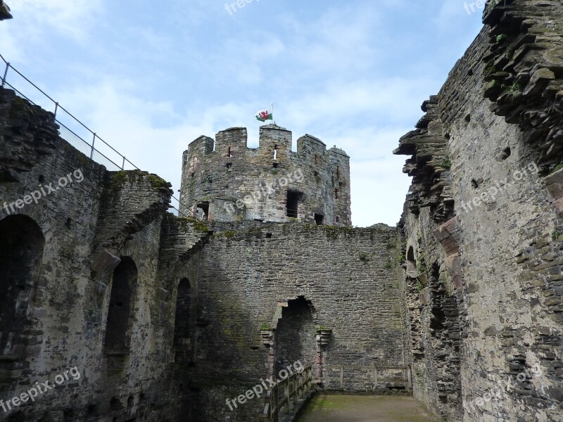 Conwy Castle Wales Medieval Ruins Architecture