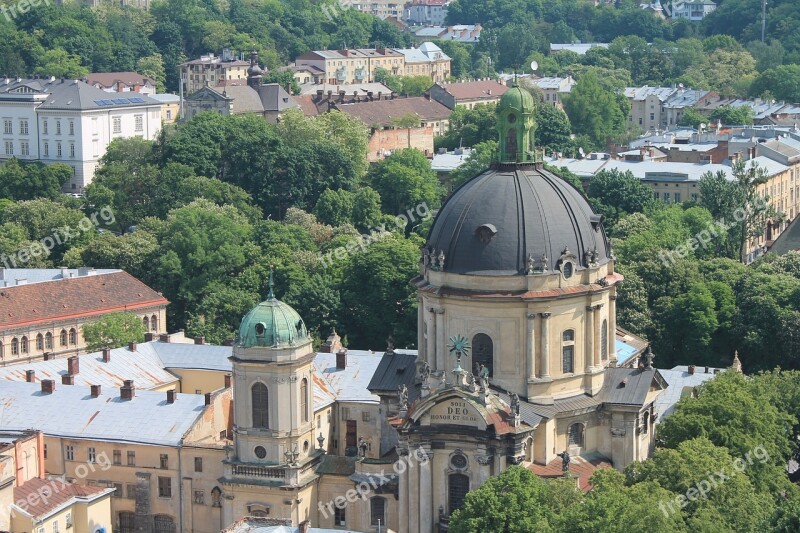 Ukraine Lviv The Dominican Cathedral Church Cathedral