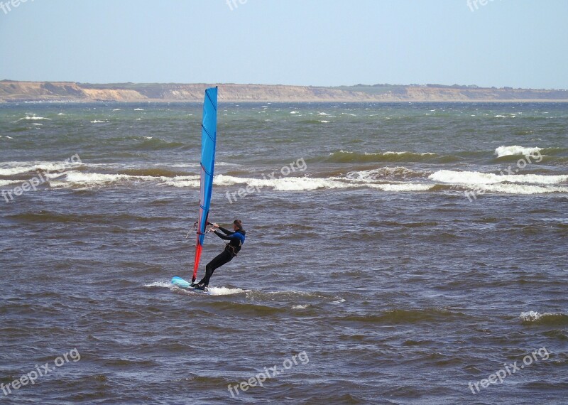 Windsurfer Windsurfing Water Sport Summer