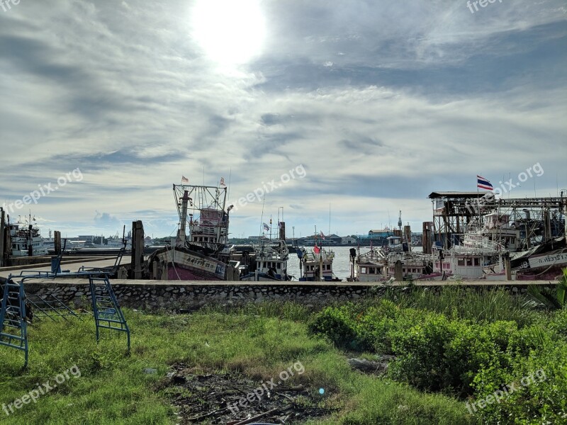 Ship Sky Boat Industry Fuel