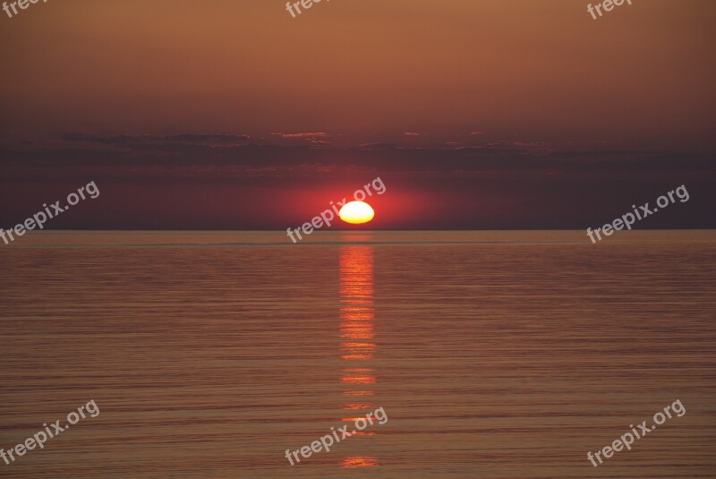 Dawn Sardinia Nature Sunrise Sea