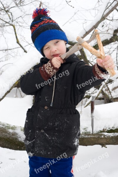 Bully Slingshot Winter Schoolboy Teen