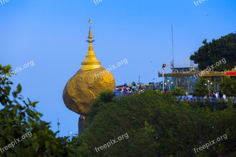 Pagoda Myanmar Temple Place Golden