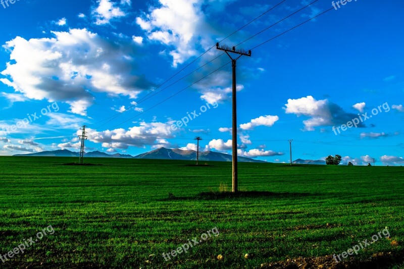 Heaven Sky Grass Clouds Slovakia