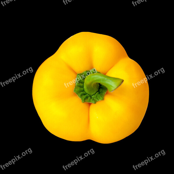 Bellpepper Yellow Pepper Vegetarian Vegetable