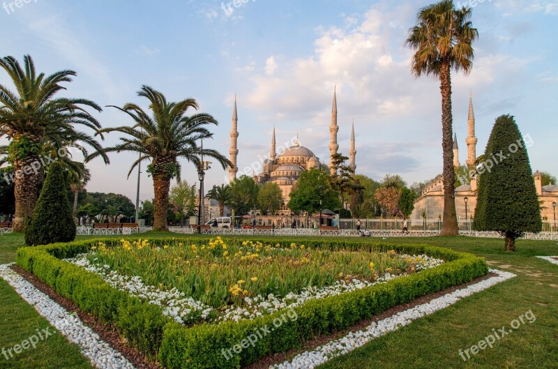 Blue Mosque Mosque Istanbul Turkey Garden