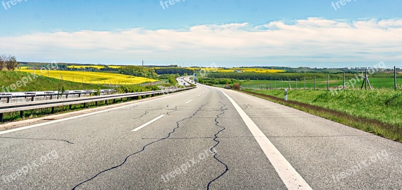 Landscape Road Bends Motorway Travel