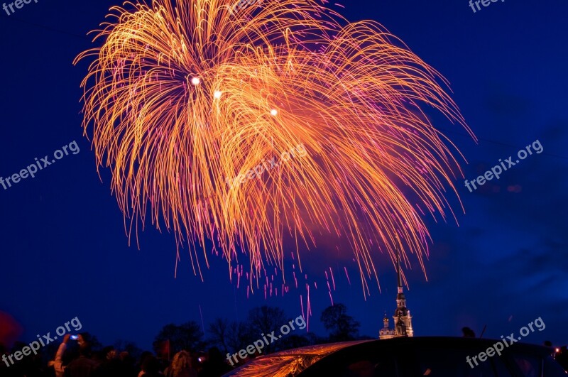 St Petersburg Russia Salute May 9 The Peter And Paul Fortress Fireworks