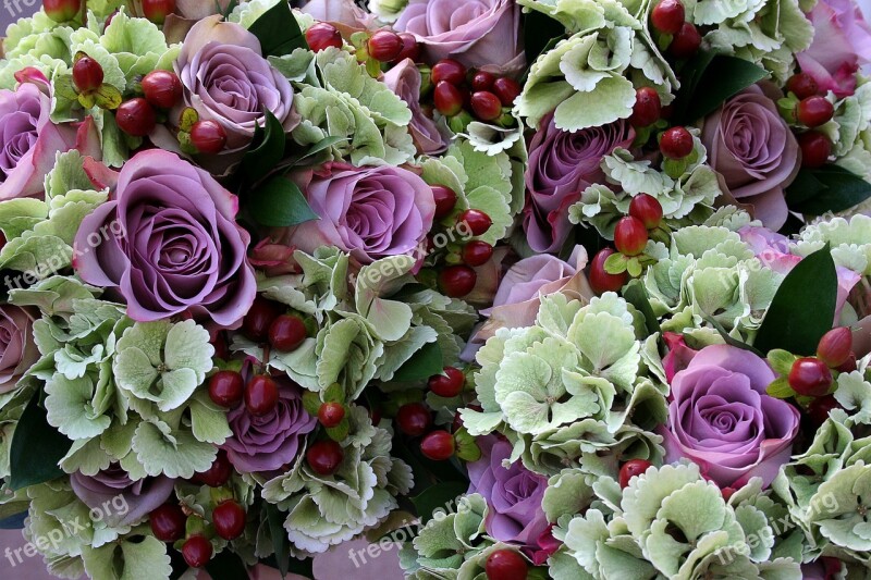 Flowers Bouquet Floral Nature Green