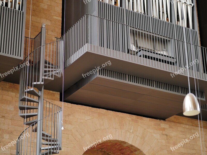 Trier Basilica Main Organ Organ Empore Spiral Staircase