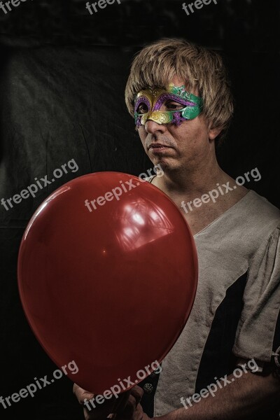 Men's Balloons Masked Red Balloon