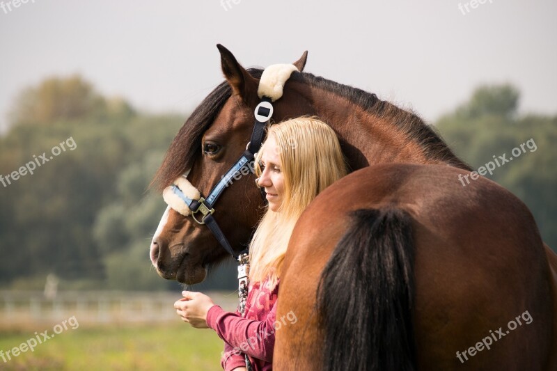 Horse Human Woman Girl Friendship