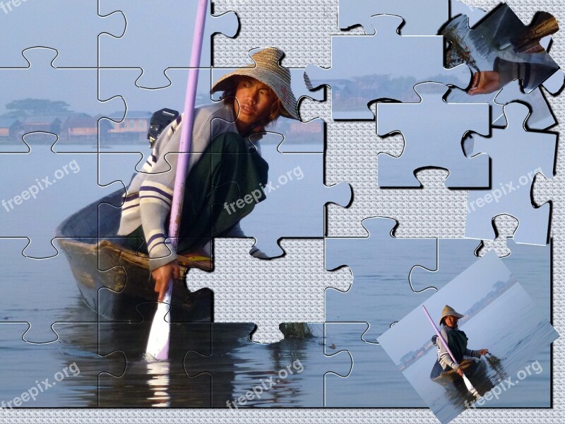 Puzzle Puzzles Burma Lake Inle Fun Activities