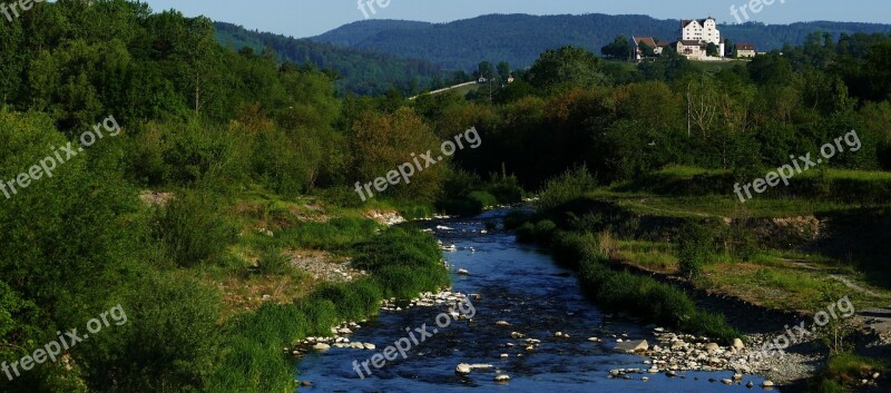 Landscape Nature Bach Castle Spring