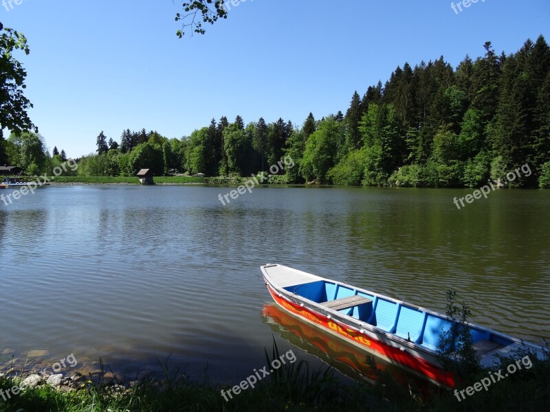 Lake Boat Ebnisee Welzheimer Forest Lifeboat