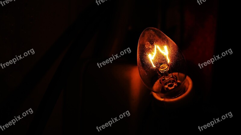 Bulb Light Dark Night Silent