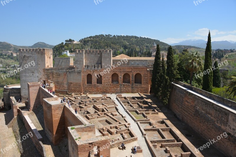 Spain Andalusia Grenade Alhambra Alcazaba