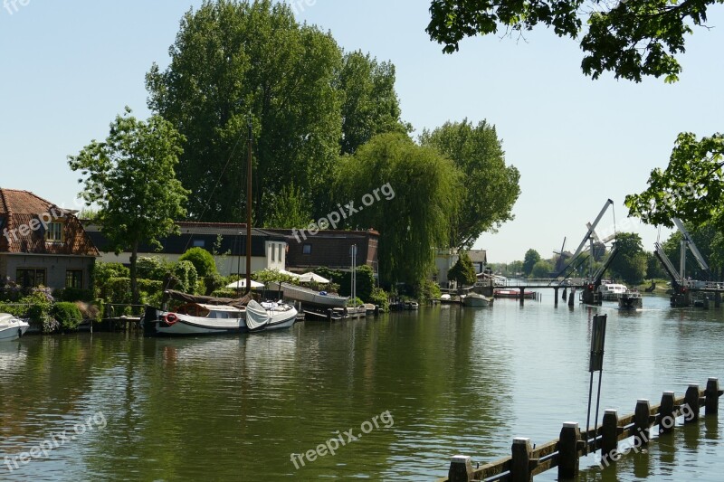 River Fight Weesp Netherlands Bridge