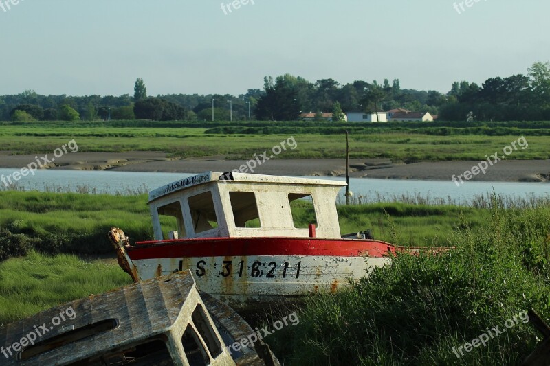 Old Rigs Boat Wood Port Marine