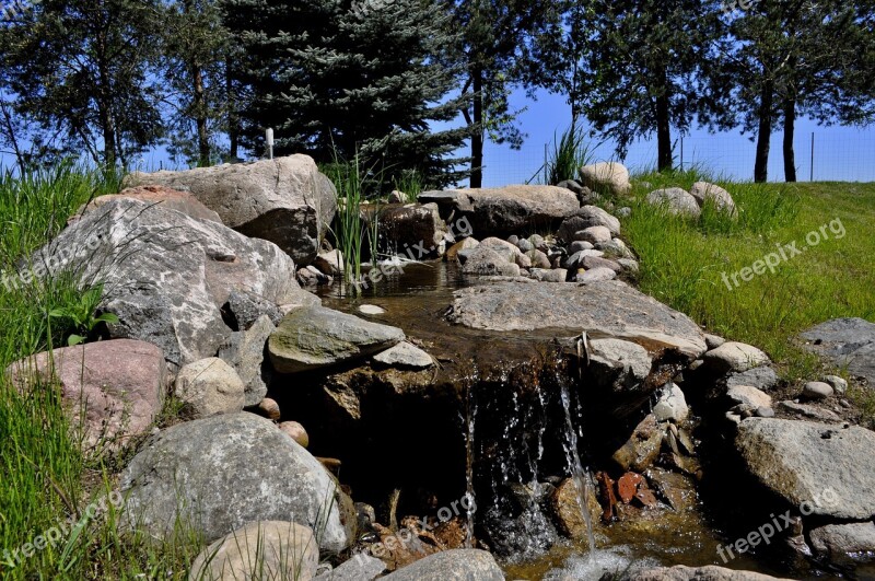 Waterfall The Brook Stream The Stones Brook