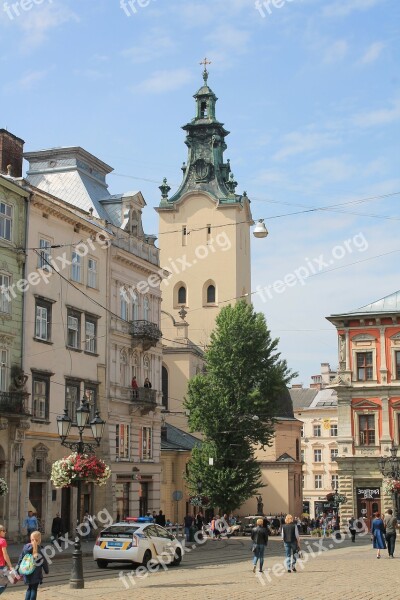 Market Square Ukraine Lviv City Centre Old Town