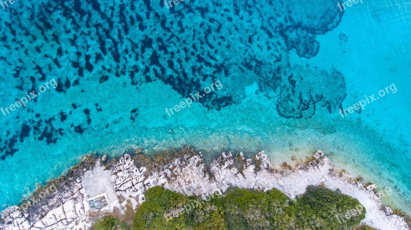 Aerial Background Beautiful Blue Clean