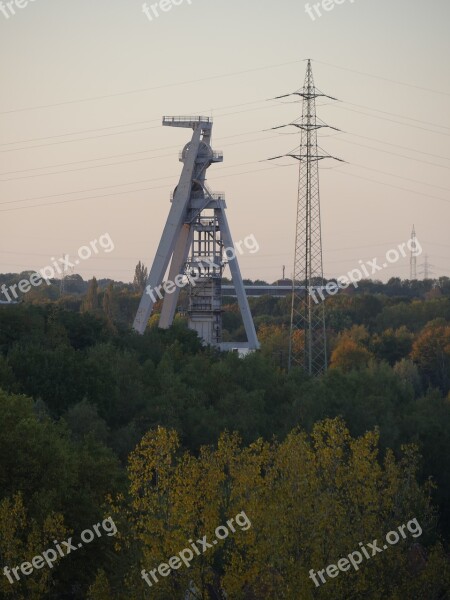 Ruhr Area Gelsenkirchen Headframe Bill Mining