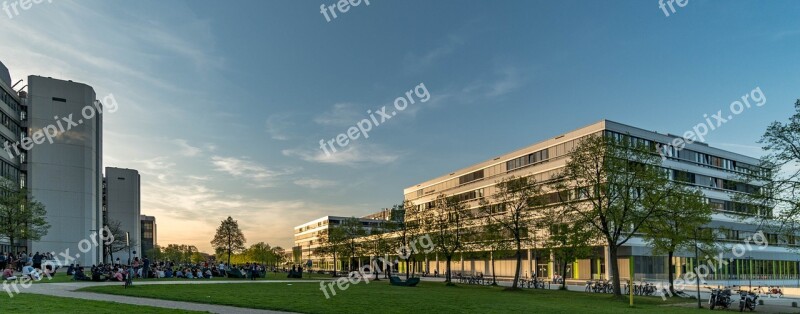 Bielefeld University Building Germany Sunset