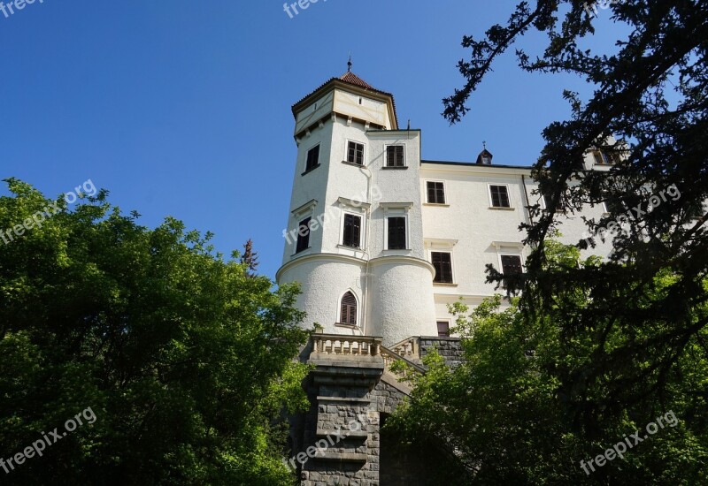 Turret Chateau Czechia Castle Palace