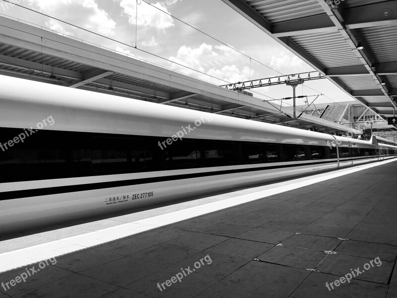 Train Black And White Train Crash China Cloud