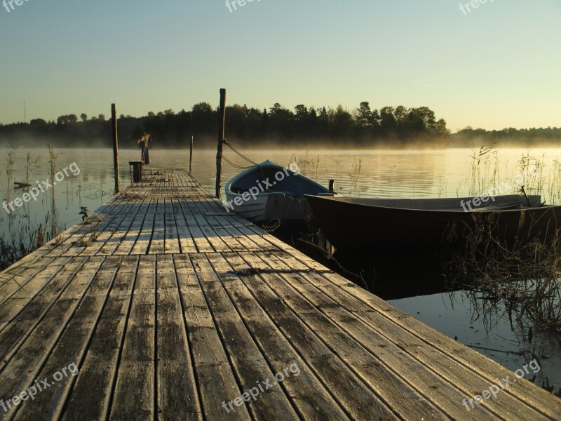 Boat Landscape Water Lake Nature