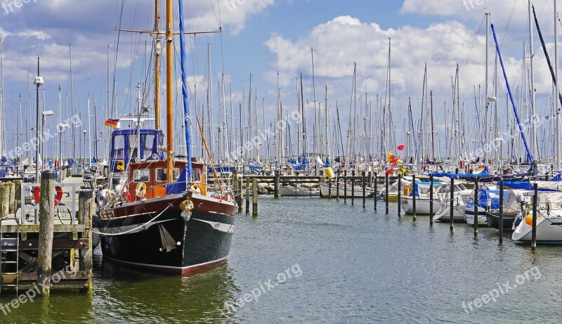 Baltic Sea Marina Maasholm Schlei Sailing Boats