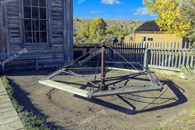 Bannack School Merry Go Round Playground Merry-go-round Outdoor Play