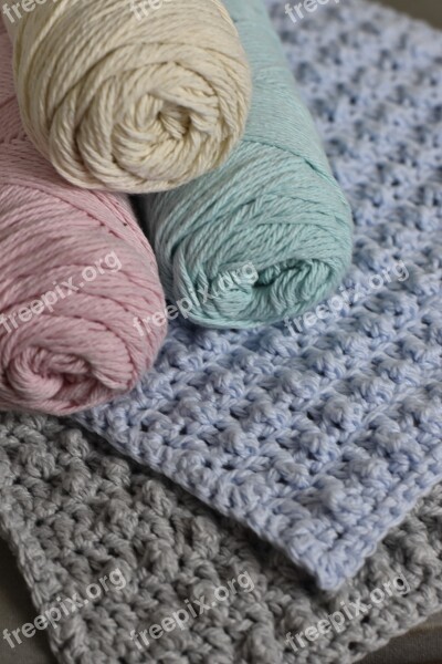 Cotton Crochet Washcloth Pastel Free Photos