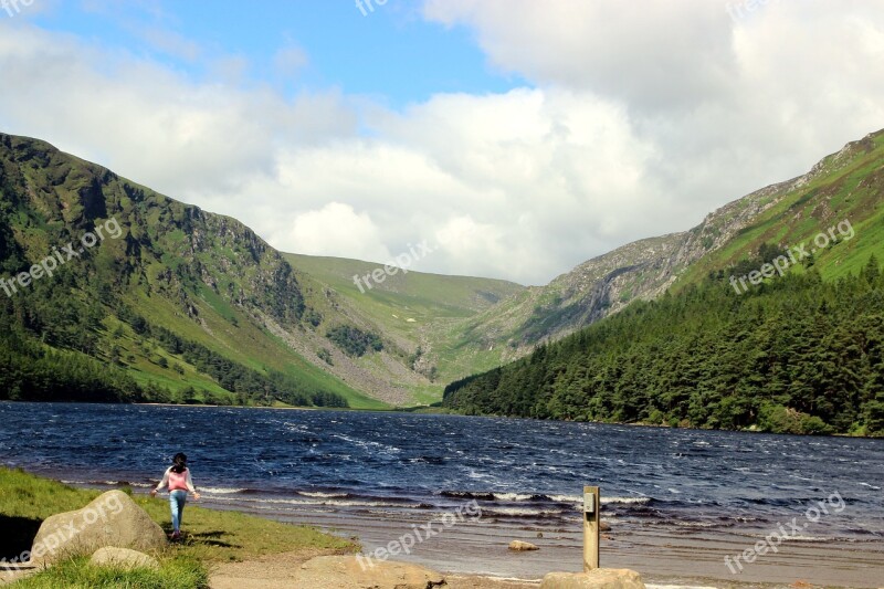 Ireland Lake Vistas Landscape Child