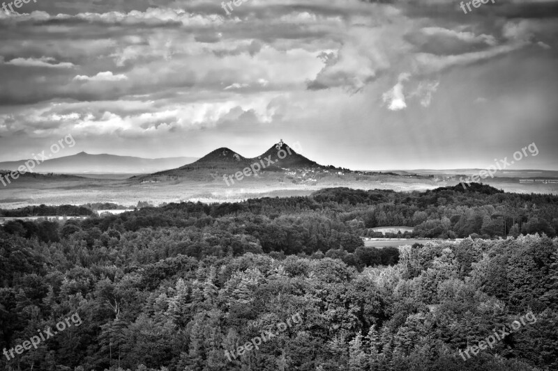 Nature Landscape Hill Clouds Forest