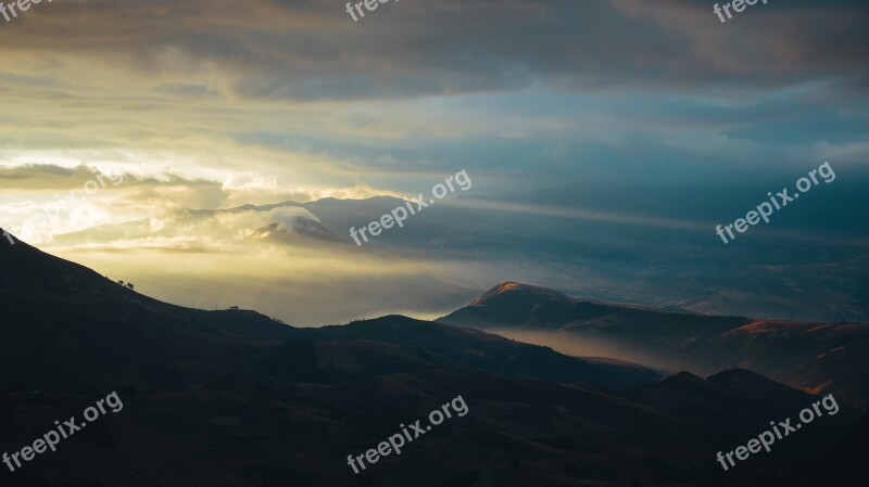 Sunset Landscape Nature Horizon Sky