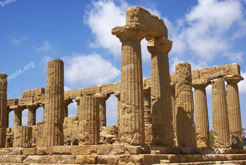 Agrigento The Valley Of The Temples Sicily Italy Temple