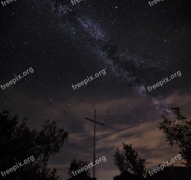 Slovakia Milky Way The Galaxy Night The Sky