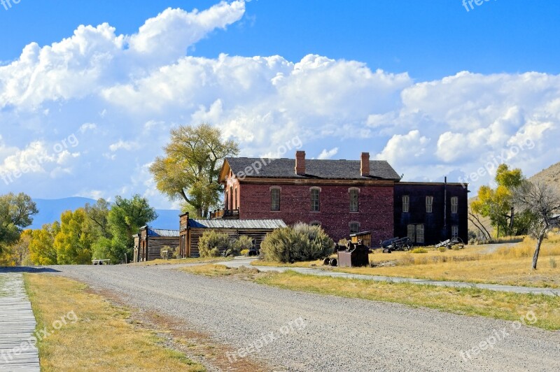 Downtown Bannack Hotel Meade Montana Usa Bannack