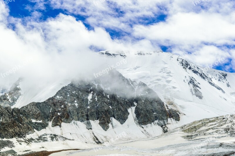 Mountains Tianshan Snow Landscape Pictures